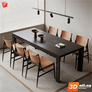 Dining Table Set Skp Files